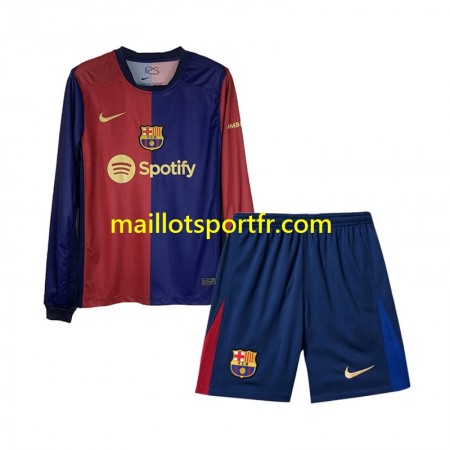 Maillot de Foot FC Barcelone Enfant Domicile 2024/25 ML